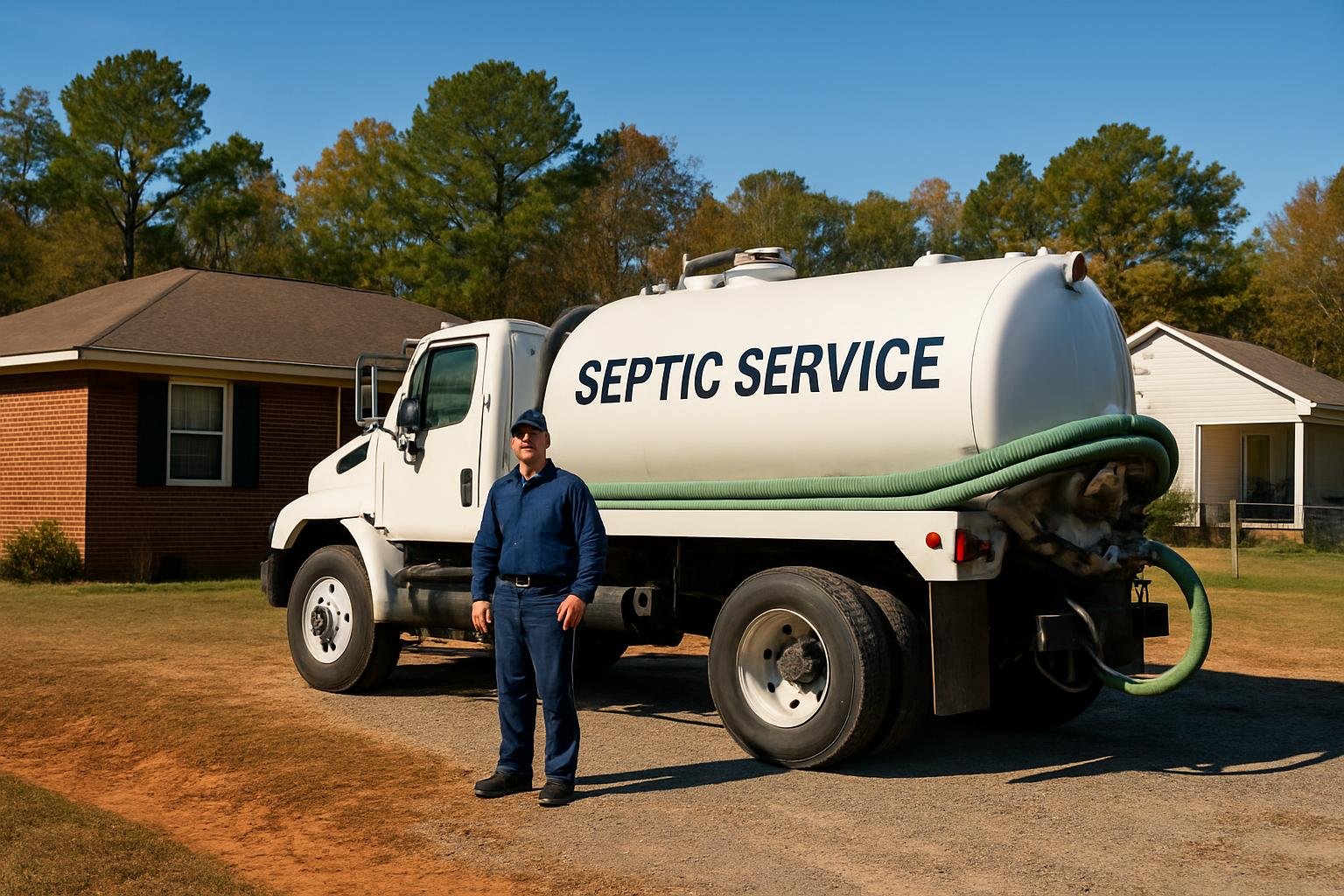 Septic tank pumping service in Angier, NC