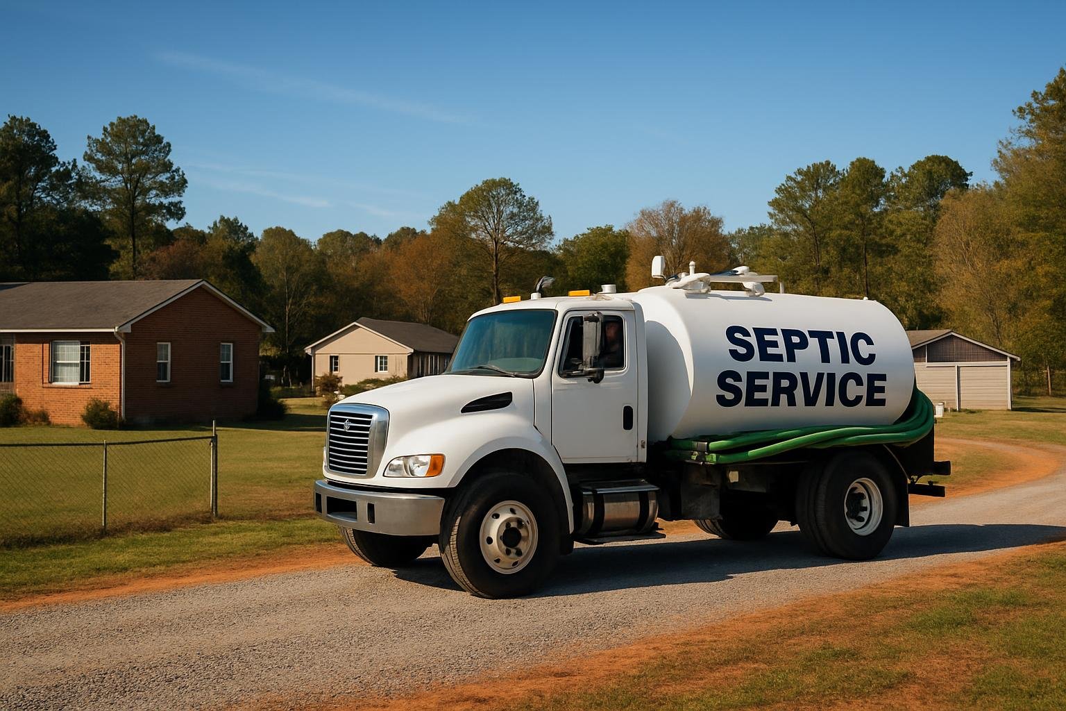 Rural septic system near Benson, NC