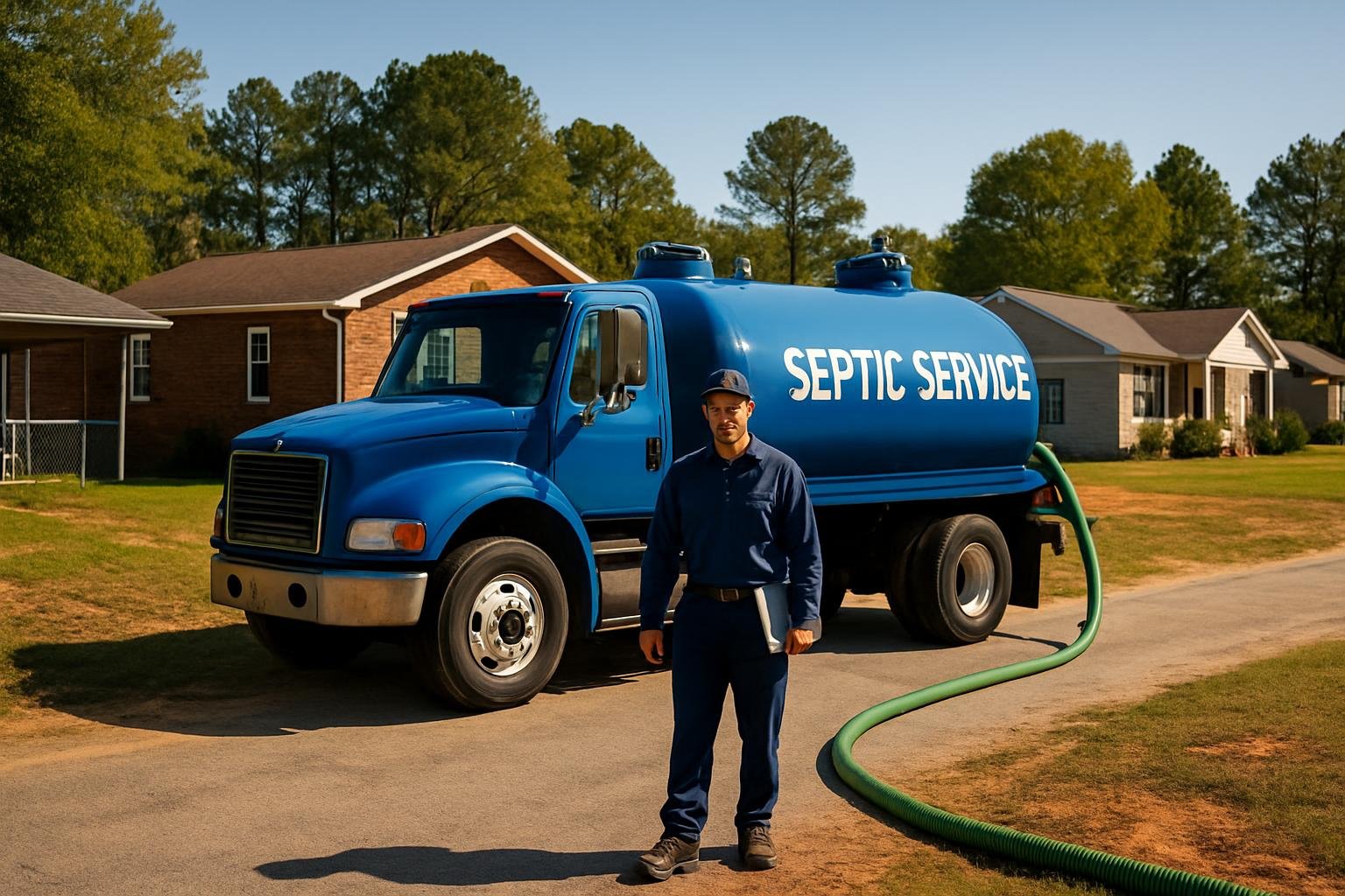 Septic tank pumping service in Benson, NC