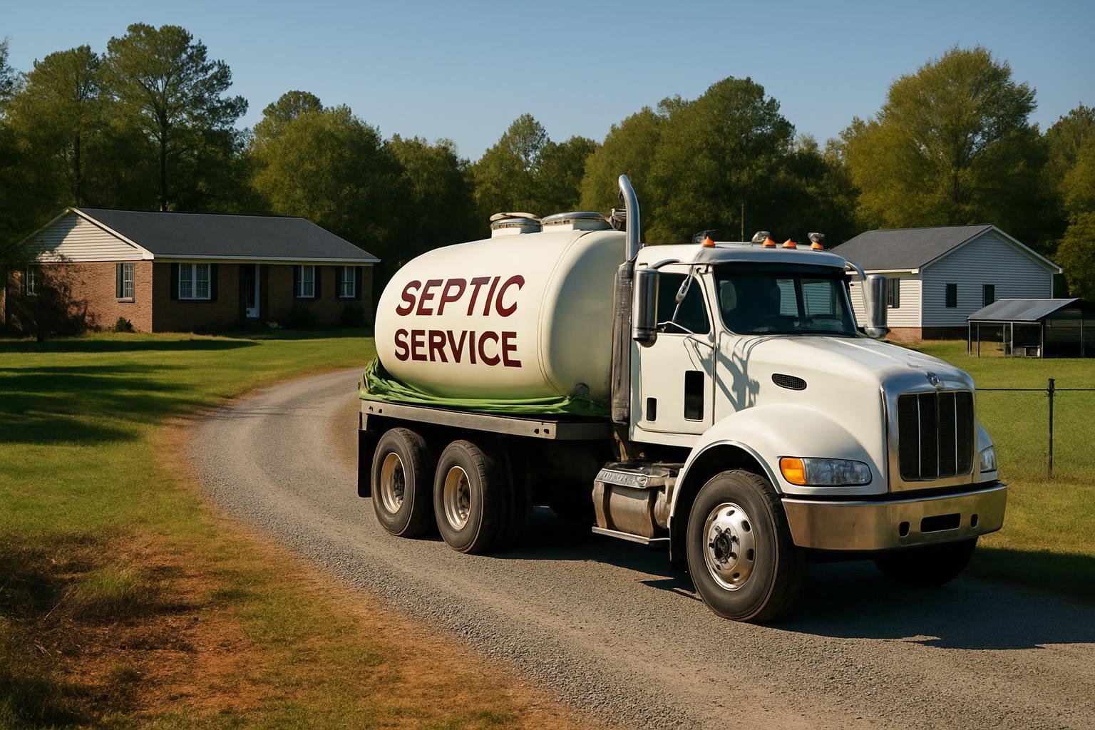 Rural septic system near Falcon, NC