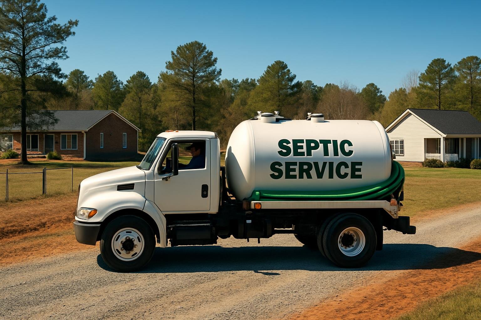 Rural septic system near Four Oaks, NC