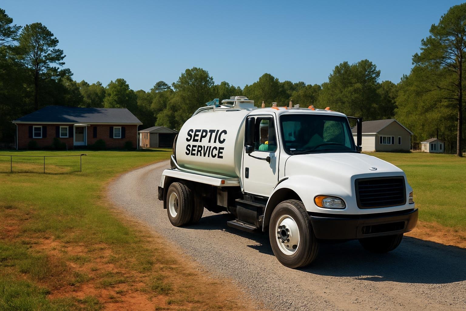 Rural septic system near Linden, NC